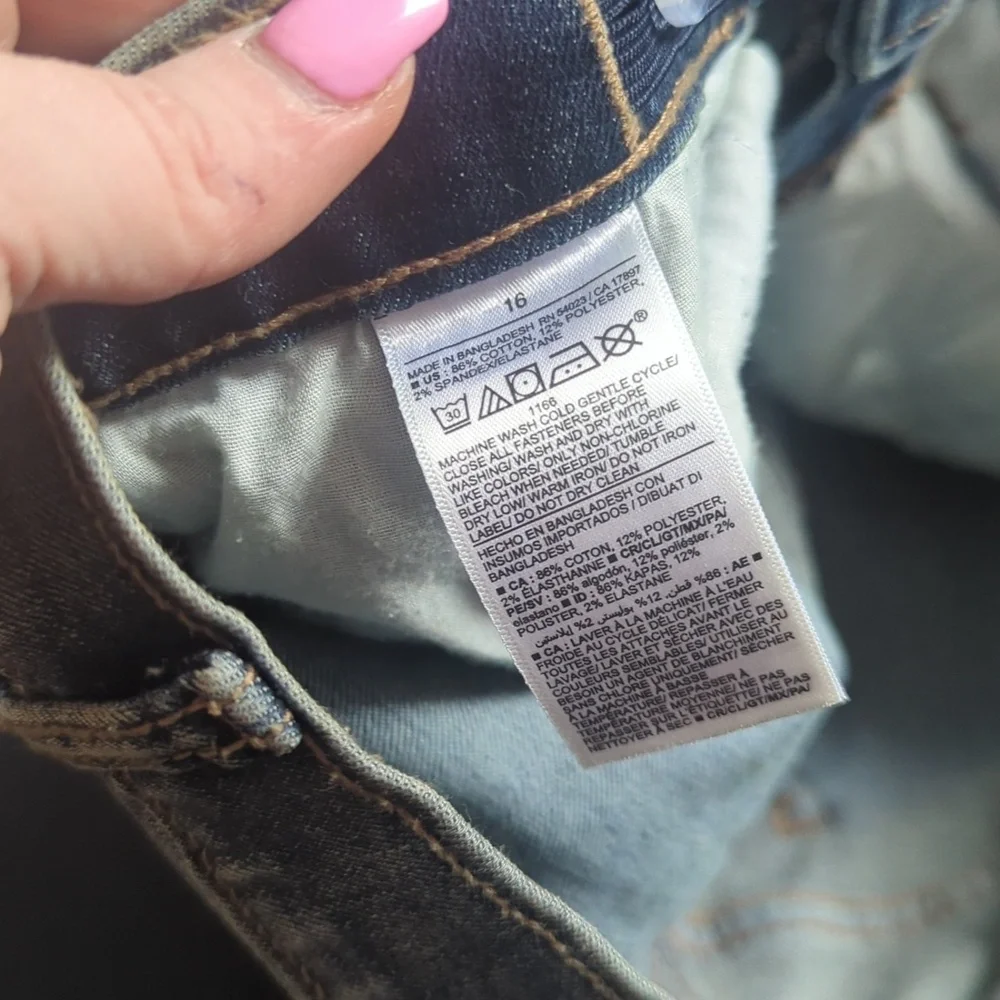Old Navy 360 Stretch Slim Built-In Tough Denim Jean Size 16
